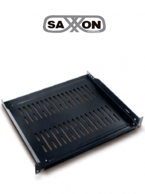 SAXXON 70140204- Charola ventilada para monitor, 19" (48.26 cm) ancho x 14" (35.56 cm) profundidad, 2 UR, soporta 22 kg, acero. - Image 1