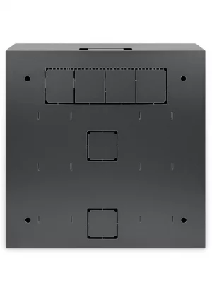 INTELLINET 713689 - Gabinete mural 19" de tamaño reducido / Caja delgada que ahorra espacio con sólo 17.0 cm de profundidad, 4U de rieles horizontales y 2U de rieles verticales / Negro - Image 5