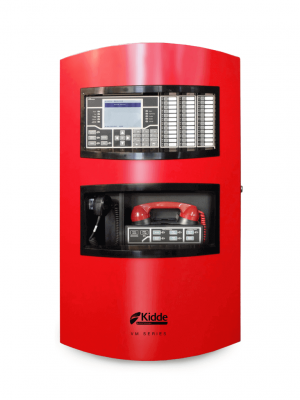 KIDDE VM1R - Sistema FACP con Interfaz de Usuario / CPU / 1 Lazo Direccionable / 4 NACs Clase B / Puerta Roja - Image 1