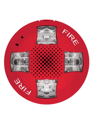 KIDDE F_EGCAVRF - Sirena Estroboscópica de Techo / 15-115 DC / Roja / Logo FIRE - Image 1