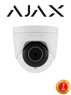 Ajax TurretCam (5 Mp/2.8 mm) - Camara IP Torreta 5 Megapixeles con IA y Micrófono/ H.265/ 25 Fps/ Lente de 2.8mm/ Angulo de 100°-110°/ IR DE 35 Mts/ IP65/ PoE/ WDR/HDR. Color Blanco - Image 1
