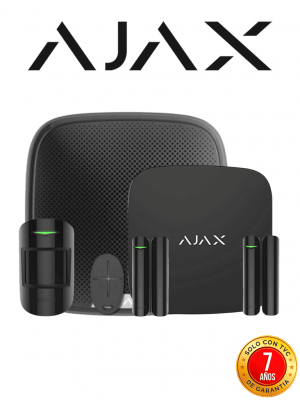 AJAX KIT RESIDENCIAL EXT B- Panel de alarma AJAX Hub2Plus conexión Ethernet / WiFi / LTE, APP “AJAX PRO” iOS y Android , 1 sensor de movimiento, 2 detectores para puerta o ventana, 1 control remoto y una sirena EXTERIOR inalámbrica - Image 1
