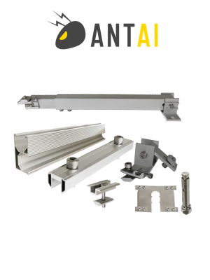 ANTAI STFLTRF - Kit de estructura de aluminio para 2 módulos con inclinación de 15º a 30º en vertical / Para 2 paneles no incluidos - Image 1