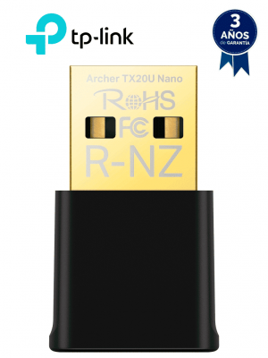 TP-LINK Archer TX20U Nano -Adaptador USB Wifi 6 , con velocidades de hasta 1201 Mbps (5 GHz) + 574 Mbps (2,4 GHz) , OFDMA y MU-MIMO - Image 1