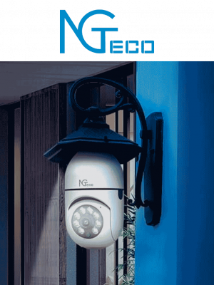NGTECO NGSH01C2IN - Foco con Cámara Inteligente WiFi / 2MP / Visión PTZ 355° / Lente HD 4mm / Visión Nocturna IR + Luz Blanca / Audio 2 Vias / Almacenamiento Local y en la Nube / Onvif / Compatible con Alexa y Asistente de Google - Image 3