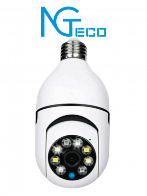 NGTECO NGSH01C2IN - Foco con Cámara Inteligente WiFi / 2MP / Visión PTZ 355° / Lente HD 4mm / Visión Nocturna IR + Luz Blanca / Audio 2 Vias / Almacenamiento Local y en la Nube / Onvif / Compatible con Alexa y Asistente de Google - Image 1