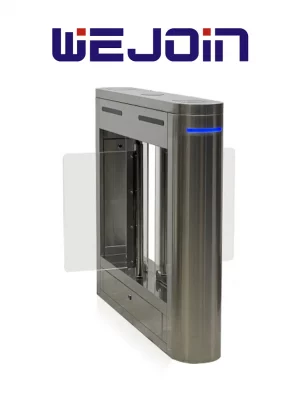 WEJOIN WJTBH101BLD - Barrera Peatonal Central Abatible Bidireccional con Aletas de Acrílico, pase Bidireccional 3 Millones de Ciclos pase 25-35 Personas por minuto Compatible WJTBH101BLSP - Image 1