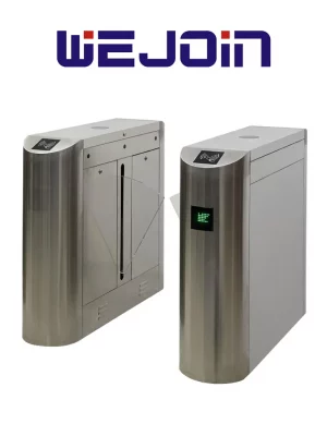 WEJOIN WJTYH101SP - Barreras Peatonal Flap Barrier Bidireccional con Aletas de Acrílico 3 Millones de Ciclos pase 25 - 35 por minuto Compatible con Controles de Acceso - Image 1