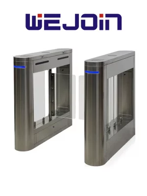 WEJOIN WJTBH101BLSP - Barreras Peatonal Tipo Swing Barrier con Aletas de Acrílico pase Bidireccional Compatible con Control de Acceso 3 Millones de Ciclos pase 25-35 Personas por minuto - Image 1