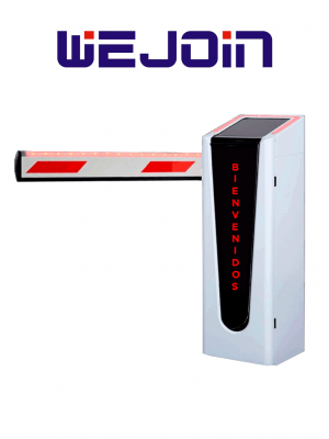 WEJOIN WJCB202VFHR24D - Barrera Vehicular Derecha Izquierda Con Led y Display para Texto Configurable / Motor 24 VDC / Alto flujo / Brazo Rectangular de 4 Metros / Velocidad 2 Segundos / Dirección Ajustable - Image 1