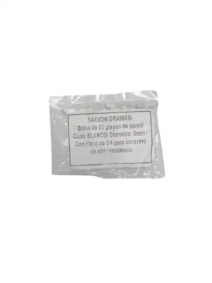 TCE LMG-NCC-5mm-W - Grapa de pared / Diámetro interno 5 mm / Altura 6 mm / Color blanco / Bolsa de 50 piezas - Image 2