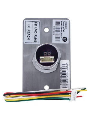 YLI ISK841BLED - Botón de Salida sin Contacto, Indicador LED, Acero Inoxidable, 12 VCC, Función NC/NO, Distancia de Detección y Retardo del Relevador Ajustables - Image 2