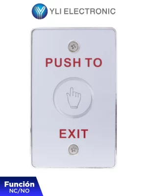 YLI TSK830A - Botón de Salida Táctil, Luz LED, Carcasa Plástica, Acabado Elegante, 12-24 VCC, Función NC/NO, Sin Caja de Instalación Requerida - Image 1