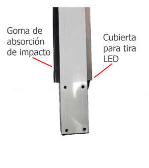 WEJOIN WJLBM3R - Brazo recto derecha LED tipo rectangular  de 3 metros / Compatible con barrera  LED derecha - Image 2