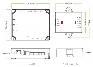 ZKTECO C2260B - Panel de Control de Acceso para 2 puertas con Gabinete Metálico / Incrementa el Número de Puertas a Controlar con el Expansor DM10 / No Tiene Comunicación Wiegand - Image 5