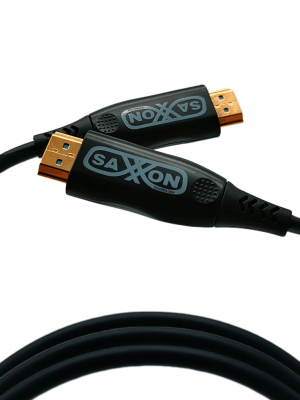 SAXXON SX30HDF047 - Cable HDMI de 30 Metros por Fibra Óptica 4K@60Hz / Fibra 4 hilos + 7 hilos cobre estañado / Compatible con HDMI 2.0 / Alta velocidad 18 Gbps / 3D / HDR / Caja de Aleación de Zinc / Calidad Premium - Image 1