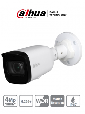 DAHUA IPC-HFW1431T1-ZS-S4 - Camara IP Bullet de 4 Megapixeles/ Lente Motorizado de 2.8 a 12mm/ H.265/ IR de 50 Metros/ WDR Real, 3D DNR/ Ranura para MicroSD/ IP67/ PoE - Image 1