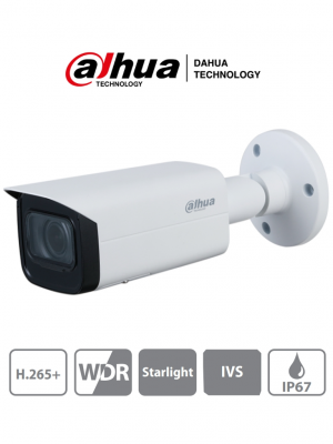 DAHUA IPC-HFW2431TN-ZS-S2 - Camara IP Bullet 4 Megapixeles/ Lente Motorizado de 2.7 a 13.5mm/ IR 60Mts/ WDR Real 120dB/ Starlight/ WDR Real 120dB/ Videoanaliticos con IVS/ Ranura Micro SD/ IP67/ PoE/ - Image 1