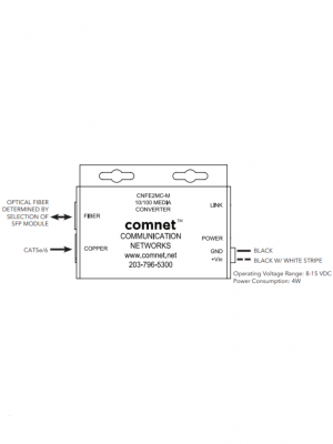 BOSCH V_CNFE2MCIN - Convertidor de medios fibra optica ethernet 10-100 Mbps un puerto - Image 2