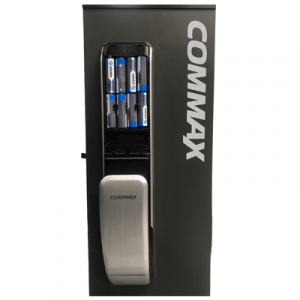 COMMAX CDL210R - Cerradura biométrica inteligente con apertura por medio de diferentes validaciones como huella, PIN o tarjeta mifare/ Soporta hasta 100 usuarios/ requiere baterías AA/ Incluye 2 llaves mecánicas y llaveros RFID - Image 2