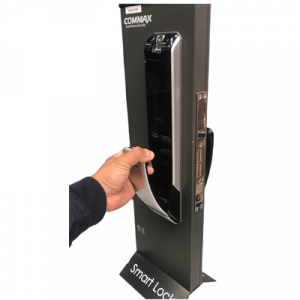 COMMAX CDL210R - Cerradura biométrica inteligente con apertura por medio de diferentes validaciones como huella, PIN o tarjeta mifare/ Soporta hasta 100 usuarios/ requiere baterías AA/ Incluye 2 llaves mecánicas y llaveros RFID - Image 3