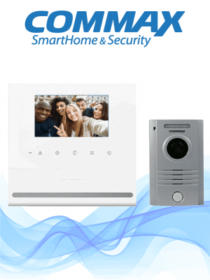 COMMAX CDV43YP - Paquete de monitor con pantalla de 4.3 pulgadas manos libres incluye frente de calle de aluminio con relay para apertura de puerta/ Conexion a 4 hilos - Image 1