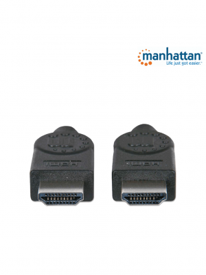 MANHATTAN 306119- Cable HDMI de Alta Velocidad de 1.8 Metros/ Resolución 4k@30Hz/ Soporta 3D/ HDMI Macho a Macho/ Soporta Canal de Retorno de Audio (ARC)/ Blindado para Reducir Interferencia/ - Image 2