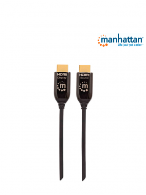 MANHATTAN 355445 - Cable HDMI Optico Activo Plenum de 50 Metros/ Resolución 4K@60Hz/ Soporta 3D y Canal Ethernet/ HDMI Macho a Macho/ Soporta Canal de Retorno de Audio (ARC)/ Admite Imagenes HDR/ (Sobre Pedido) - Image 4