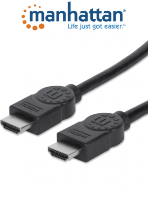 MANHATTAN 323246 - Cable HDMI de Alta Velocidad de 10 Metros/ Resolución 4k@30Hz/ Soporta 3D y Canal de Ethernet de 100 Mbps/ HDMI Macho a Macho/ Soporta Canal de Retorno de Audio (ARC)/ Blindado para Reducir Interferencia/ - Image 1