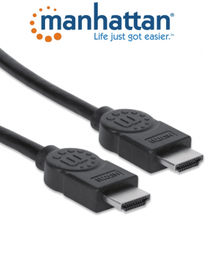 MANHATTAN 323260 - Cable HDMI de Alta Velocidad de 15 Metros / Resolución 4k@30Hz/ Soprota 3D y Canal de Ethernet de 100 Mbps/ HDMI Macho a Macho/ Soporta Canal de Retorno de Audio (ARC)/ Blindado para Reducir Interferencia/ - Image 1