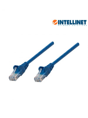 INTELLINET 318983 - Cable patch / 2.0 metros ( 7.0f) / Cat 5e / UTP Azul / Patch cord - Image 1