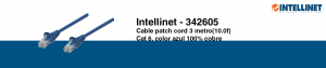 INTELLINET 342605 - Cable patch / CAT 6 / 3.0 metros (10.0Ft) / UTP Azul / Patch cord - Image 2