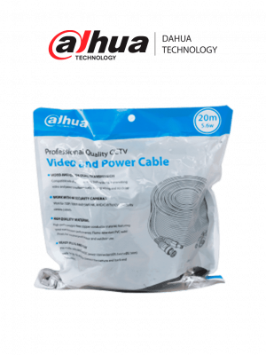 DAHUA DH-PFM942I-20-5-Cable armado de 20 metros para video y energía, compatible con cámaras hasta 4K. Incluye conectores BNC y de energía, ideal para uso interior y exterior. Fabricado con cobre de alta pureza, soporta AHD, CVI, TVI, y CVBS. - Image 1