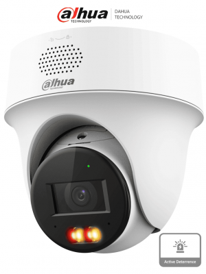 DAHUA IPC-PT1239H-PV-0280B - Cámara PT IP domo de 2 Megapixeles / Lente de 2.8 mm/ 30 Metros de Iluminación Dual Inteligente/ Audio dos vías/ Detección de humanos y vehículos/ Protección Perimetral/ Disuasión activa/ PoE/ IP66/ - Image 1