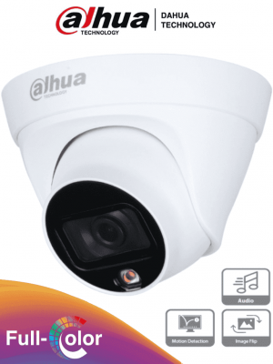 DAHUA IPC-HDW1239T1-A-LED-S5 - Camara IP Domo Full Color 2 Megapixeles/ Lente de 2.8mm/ 110 Grados de Apertura/ Microfono Integrado/ Luz Blanca de 15 Mts/ H.265/ IP67/ PoE/ DWDR/ - Image 1