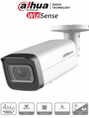 DAHUA IPC-HFW2441T-ZS - Camara IP Bullet de 4 Megapixeles/ Lente Motorizado de 2.7 a 13.5 mm/ WizSense/ IR de 60 Metros/ SMD Plus/ Protección Perimetral/ Ranura para MicroSD/ IP67/ Ik10/ - Image 1