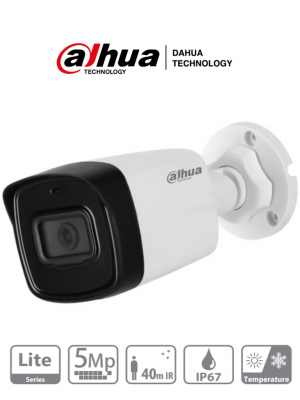 DAHUA HAC-HFW1500TL-28 - Camara Bullet de 5 Megapixeles/ Lente de 2.8 mm/ 111 Grados de Apertura/ IR de 40 Mts/ IP67/ Starlight/ DWDR/ Soporta: CVI/CVBS/AHD/TVI - Image 1