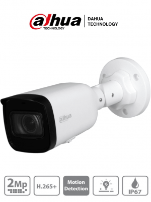 DAHUA IPC-HFW1230T1N-ZS - Camara IP Bullet de 2 Megapixeles/ Lente Motorizado de 2.8 a 12mm/ H.265+/ IR de 50 Mts/ IP67/ PoE/ Ranura para MicroSD/ DWDR/ 3D DR/ HLC/ BLC/ - Image 1