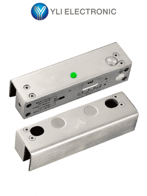 YLI YB500ULED - Cerradura Eléctrica de Perno Soporta 1000 Kg de Fuerza de Sujeción, Indicador LED para Puerta de Vidrio Sin Marco, 12 VDC, con Retardo de Tiempo Ajustable - Image 1