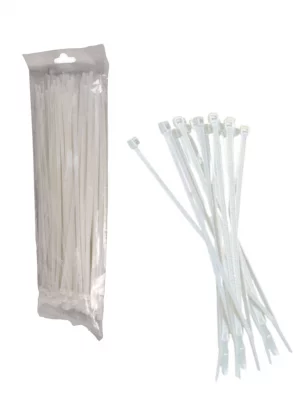 SAXXON CN25X100 - Cincho sujetacable / 2.5  mm X 100  mm / Blanco / Bolsa con 100 piezas / Nylon - Image 1