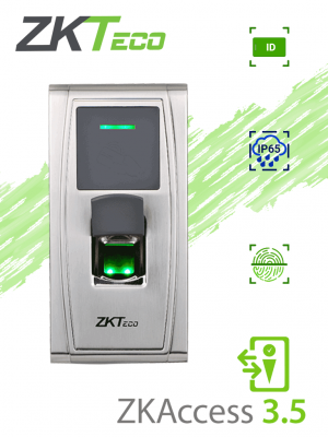 ZKTECO MA300AC35 - Control de Acceso y Asistencia / 1,500 Huellas / 10,000 Tarjetas  ID / 100,000 Registros / TCPIP /  IP65 - Image 1