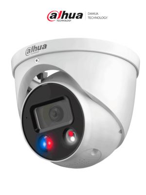 DAHUA DH-IPC-HDW3849H-AS-PV-S5 - Cámara IP Domo de 8 Megapixeles con Disuasión Activa/ Iluminador Dual Inteligente/ TiOC/Qucik Pick/ WizSense/ Lente de 2.8 mm/ 106 Grados de Apertura/ 30 Metros de IR y Luz Visible/ Audio 2 Vías/ E&S de Alarma/ - Image 1