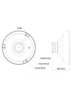 DAHUA PFA105- ADAPTADOR PARA CAMARA FISHEYE IPCEBW81230 - Image 2