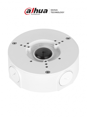 DAHUA PFA130E-Caja de conexiones Dahua, compatible con cámaras de las series HFW, HDW, HDPW, T3A, T2A y T1A. Ideal para una instalación segura y ordenada, asegurando la protección de conexiones en entornos diversos. - Image 1