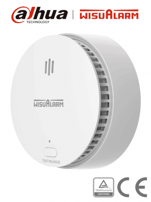 DAHUA WISUALARM DHI-HY-SA20B - Detector de Humo Standalone (Autonomo), Sensor Fotoeléctrico, Sonido de Alarma de 85dB, Alarma Visual y Audible, Durabilidad de Batería hasta 5 años, Certificaciones TÜV and CE, - Image 1