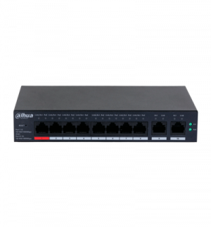 DAHUA DHCS40108GT110 - Switch de 10 Puertos Gigabit / 8 Puertos PoE / 2 Puertos Uplink 10/100/1000/ 110 Watts Totales / Switching 20 Gbps / Tasa de Reenvio de Paquetes 14.88 Mbps / PoE Watchdog / Plataforma DoLynk Care - Image 3