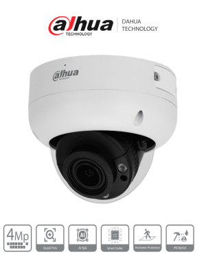 DAHUA DH-IPC-HDBW3441R-ZAS-S2 Cámara IP Domo  de 4 MP /WizSense/ Lente Varifocal/ IR hasta 40 mts / SMD 4.0/  Micrófono/ Ranura para Micro SD/ PoE/ IP67/ E&S de Alarma - Image 1