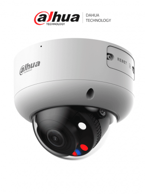 DAHUA DH-IPC-HDBW3549R1P-ZAS-PV - Camara IP Domo de 5 Megapixeles /TiOC/ Luz azul y roja/ Iluminadores Duales Inteligentes 40m/ IR 50m/ 113°/ Lente Motorizado/ 2.7 mm–13.5 mm/H.265+/ SMD/ Ranura Micro SD/ PoE/ IP67/ E&S de Alarma y Audio/ IK10 / - Image 1