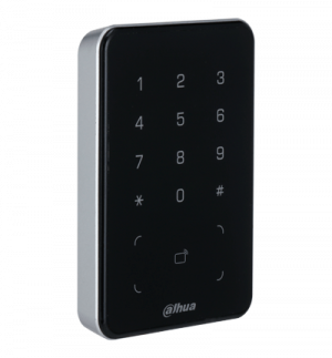 DAHUA DHI-ASR2101A - Lectora de Tarjetas MiFare con Teclado Touch/ para Password/ Conexión RS-485 y Wiegand/ Leds Rojo y Verde/ Fondo de Luz Azul - Image 2