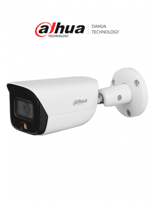 DAHUA DH-IPC- HFW3449E-AS-LED - Cámara IP 4MP/ Fullcolor/ 2.8mm/ WizSense/ SMD Plus/ Detección de humanos y vehículos/ Led Luz calida 30m/ Ranura MicroSD/ E&S de alarma/ IP67/ PoE - Image 1